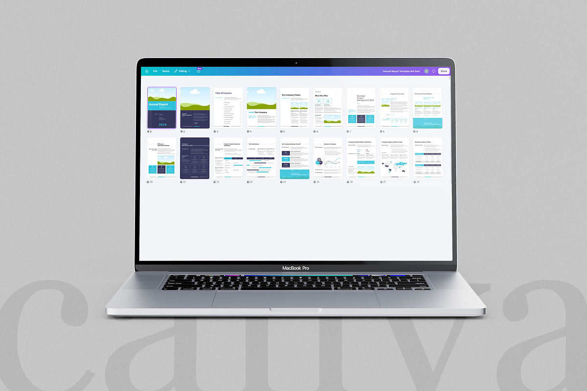 Annual Report Design Template| Canva, a Brochure Template by ElvinPrint (Photo 2 of 11)