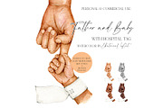 Father and Baby Watercolor Print, an Illustration by EkaterinaViArt (Thumbnail 1 of 5)