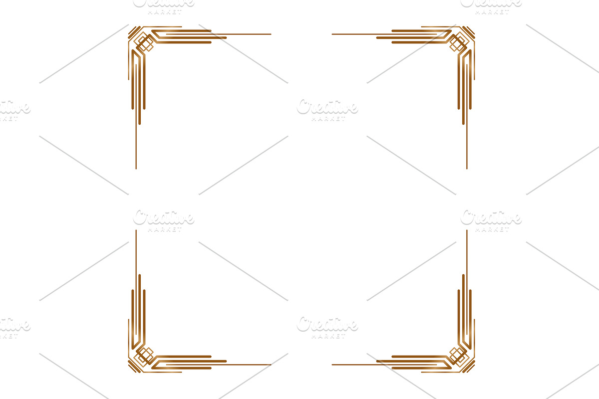 Art deco frame. Artwork, an Illustration by Things for designers