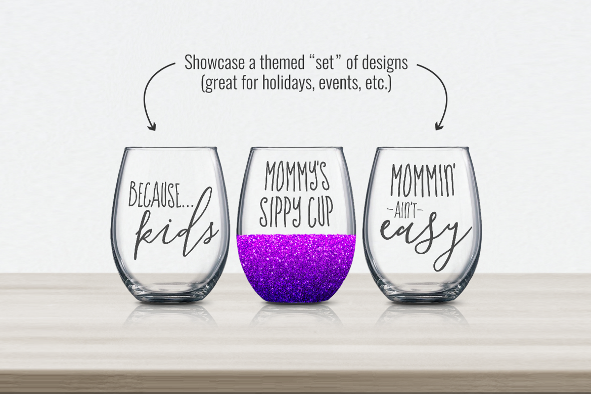 Stemless Wineglass Mockup & Glitter, a Product Mockup by SarahDesign (Photo 5 of 12)