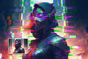 Colorful Glitch Photo Effect