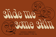 Wacky Tobacky: A Psychedelic Script, a Script Font by DeliFreshTypeCo. (Thumbnail 7 of 10)
