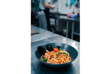 Chef Seafood Pasta with mussels with, a Food & Drink Photo by Jan Jack Russo Media