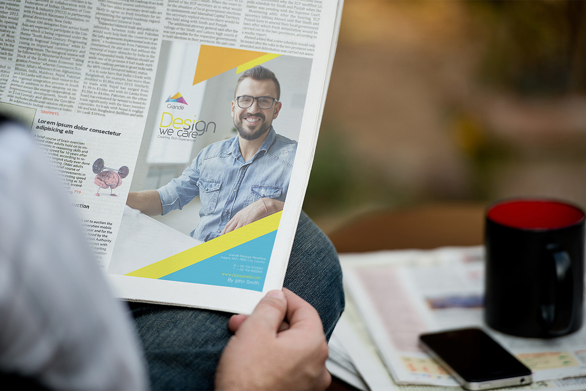 Newspaper Advertising Mockups Vol. 2, an Advertising Mockup by ZippyPixels (Photo 4 of 14)