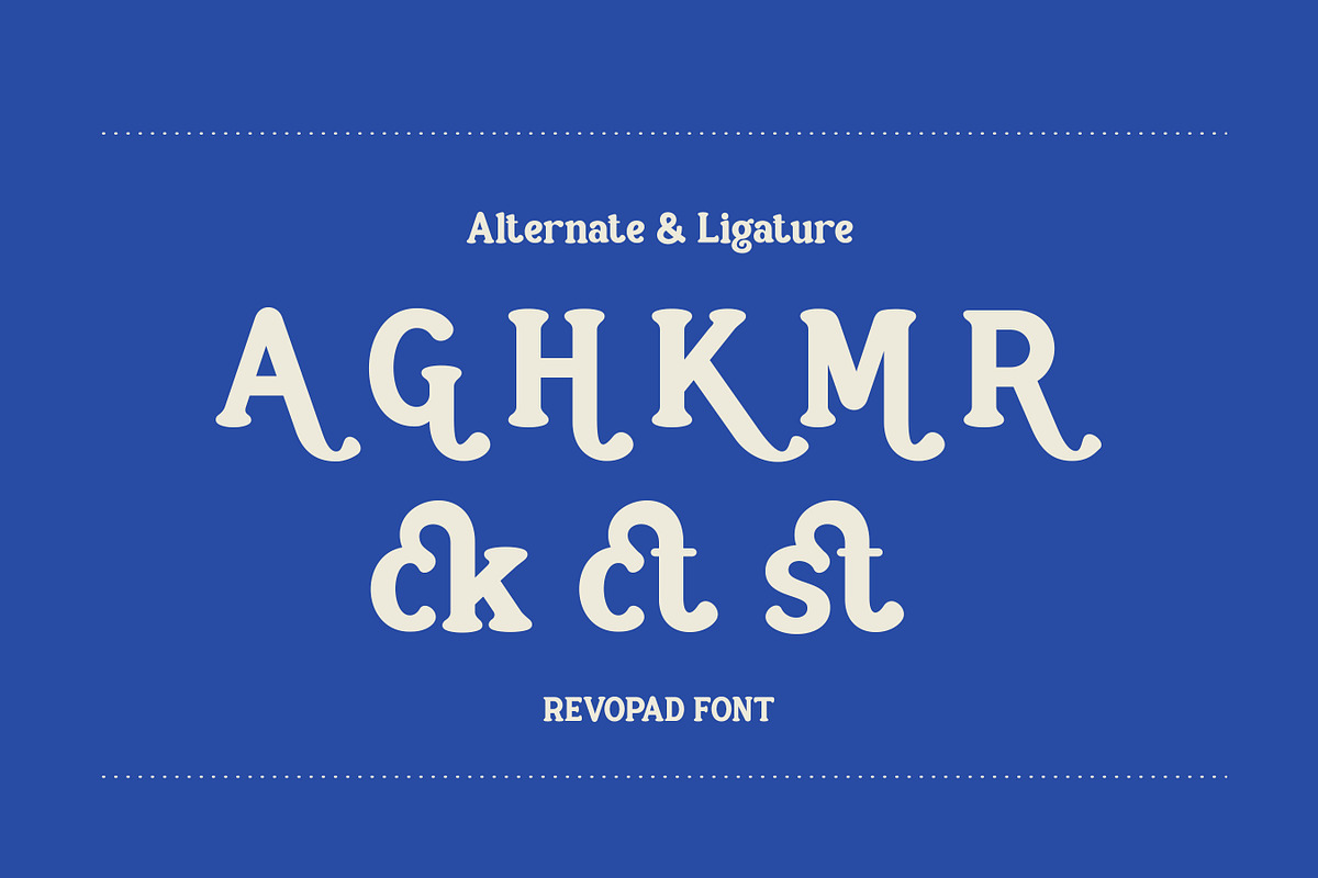 Revopad - Retro Elegant Serif Font, a Serif Font by Flawless And Co (Photo 10 of 10)