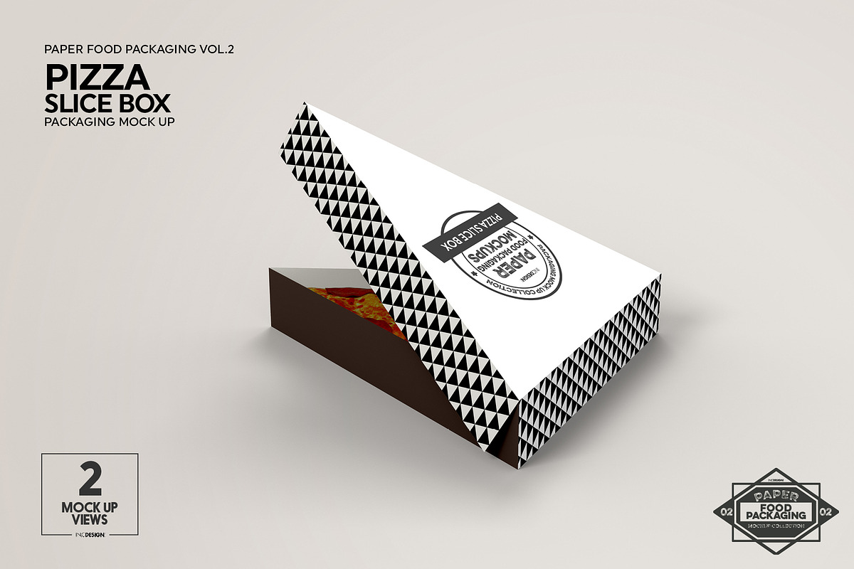 Pizza Slice Box Packaging Mockup, a Cups & Container Mockup by INCDesign (Photo 8 of 9)