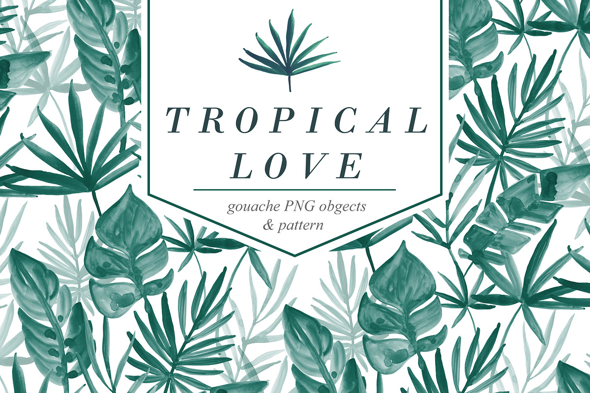 TROPICAL LOVE - Gouache Clipart Pack, an Object Graphic by Yashroom (Photo 1 of 3)