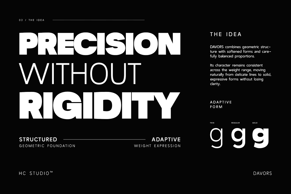Davors - Geometric Sans Serif, a Sans Serif Font by Hasbi Creative (Photo 2 of 15)