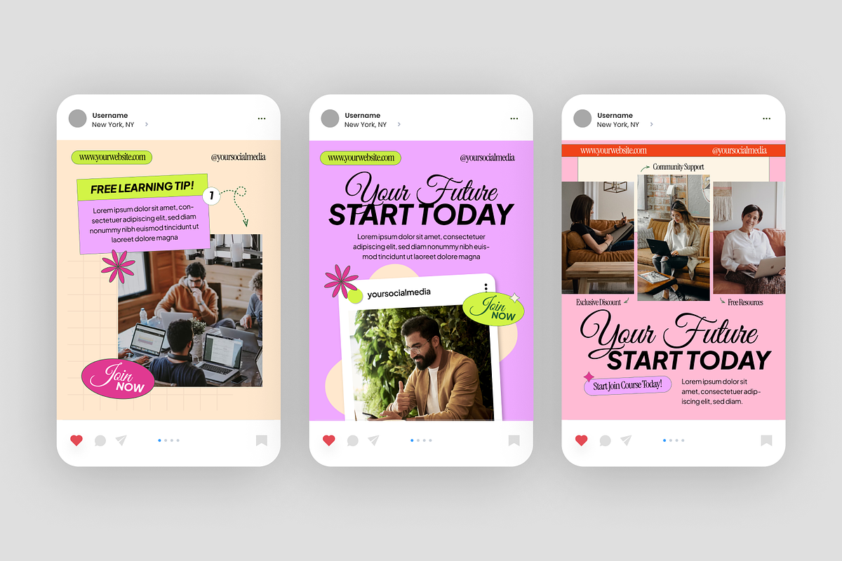 Course Online Instagram Post, a Social Media Template by MMPixelCraft (Photo 3 of 3)