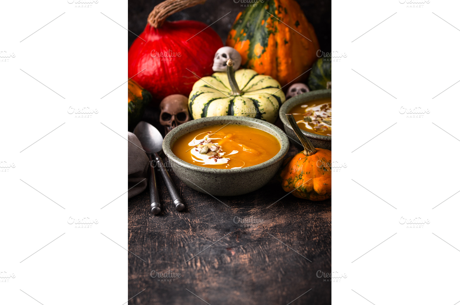 Vegetarian autumn pumpkin cream soup, a Food & Drink Photo by Yulia Furman