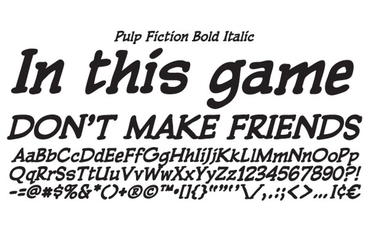 Pulp Fiction, a Serif Font by Comicraft Fonts (Photo 5 of 5)