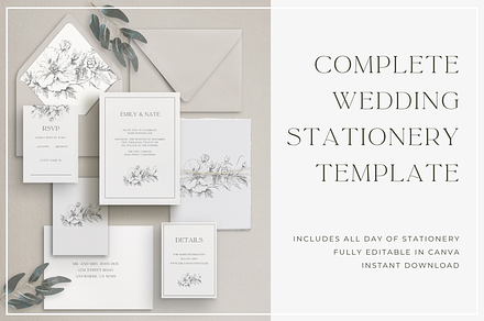 Canva Editable Wedding Invitations