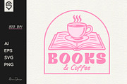 Books & Coffee – Lover Design, a Graphic by shaondesigns (Thumbnail 1 of 4)