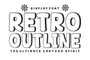 Retro Outline – Cartoon Outline Font, a Handwritten Font by KiddoGlyphs Studio (Thumbnail 1 of 5)