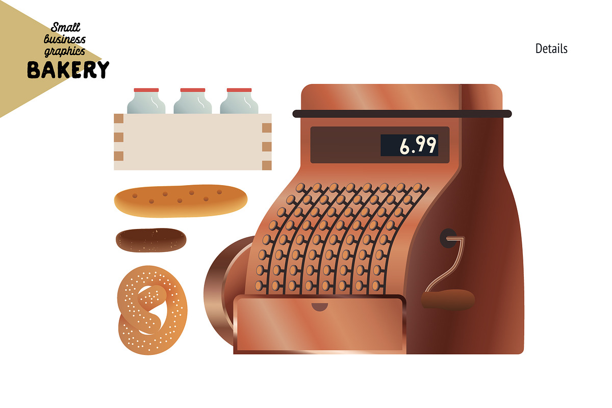 Bakery, Small business (vector), a Templates & Theme by Grivina's shop (Photo 4 of 19)
