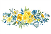 Sunny Yellow Floral Set, an Illustration by Designs_River (Thumbnail 9 of 11)