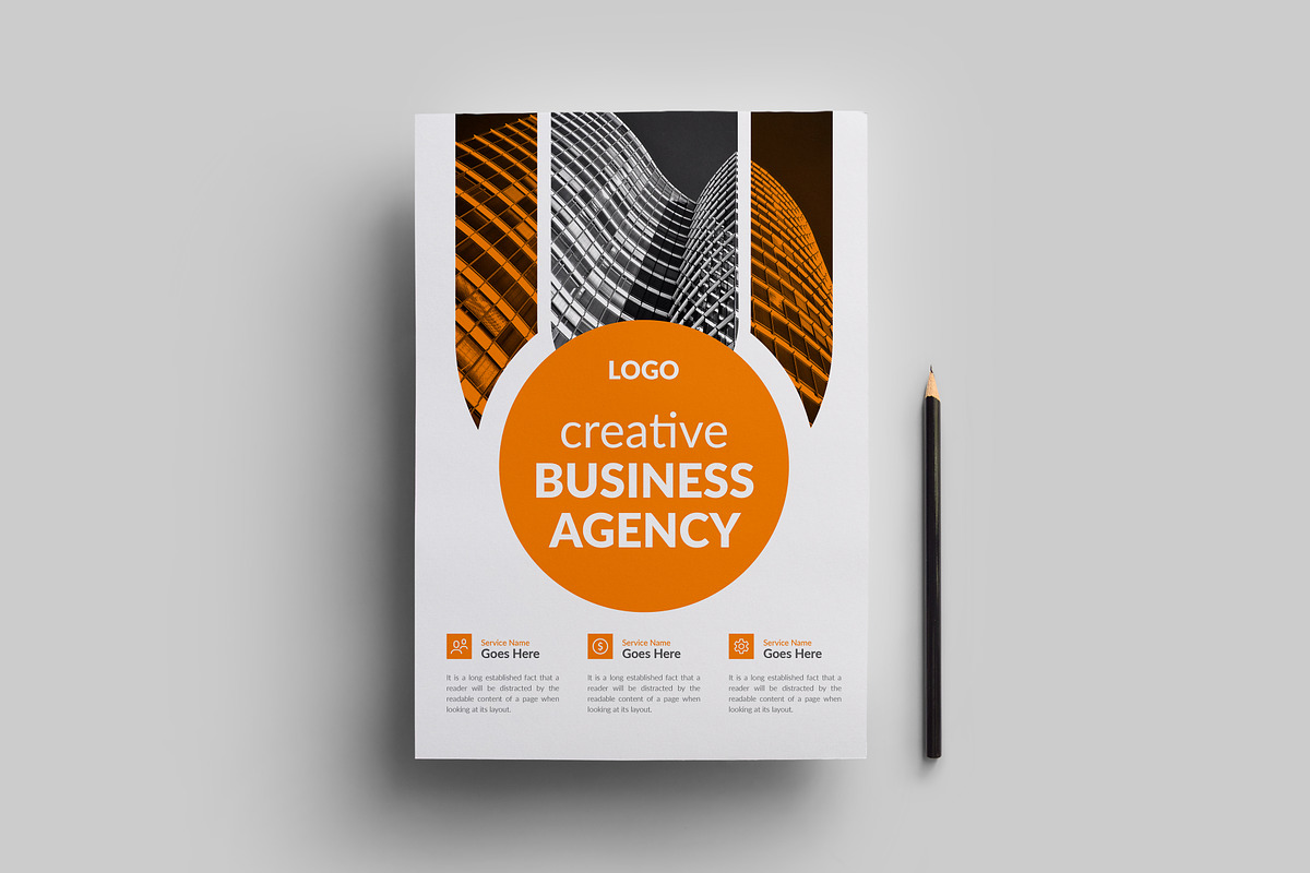 Agency Flyer Design Template, a Flyer Template by VectStock (Photo 2 of 4)