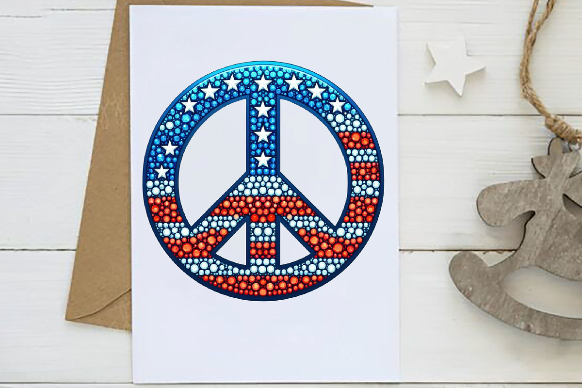 Patriotic Peace Sign Independence, an Illustration by Designworld (Photo 6 of 7)