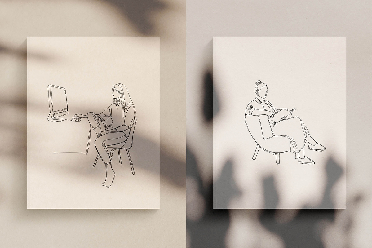 Working From Home : Line Drawings, a Technology Illustration by Whimsy Works (Photo 3 of 7)