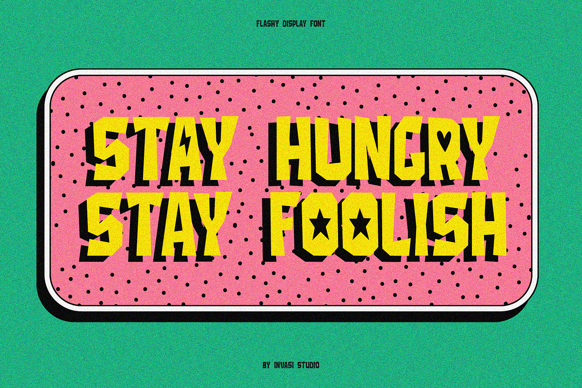 Flashy | Retro & Fun, a Font by Invasi Studio (Photo 6 of 9)