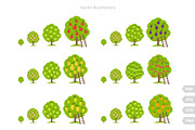 Fruit Trees Vector Set, a Graphic by Ilia Design (Thumbnail 6 of 12)