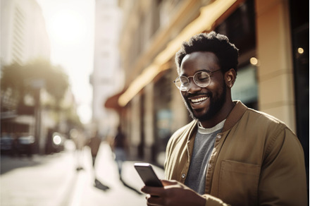 Cheerful african american man at, a Person Photo by Ylivdesign