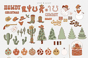 Western Howdy Christmas clipart set, an Object Graphic by @olga.angelloz (Thumbnail 2 of 2)