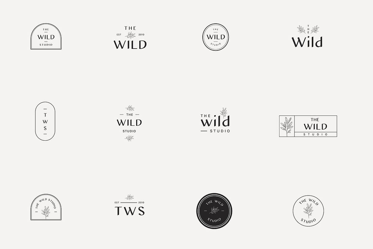 The Wild Studio Modern Logo Bundle, a Branding & Logo Template by Forth and Wild (Photo 3 of 6)