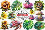 Botanical Summer Amphibians & PNG, a Seasonal Illustration by RobertsArt (Thumbnail 1 of 7)