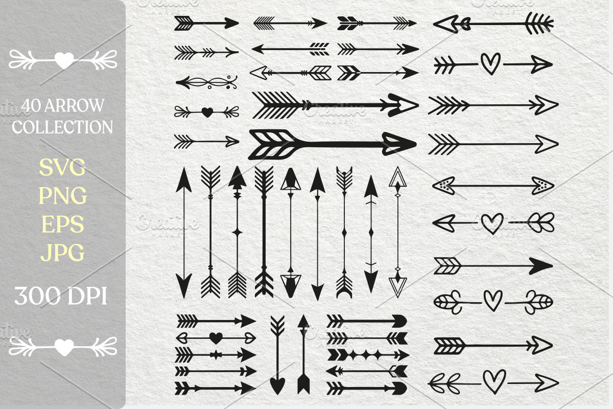 Boho Arrow Svg bundle 40 Designs, an Object Illustration by Actual Pixel (Photo 1 of 3)