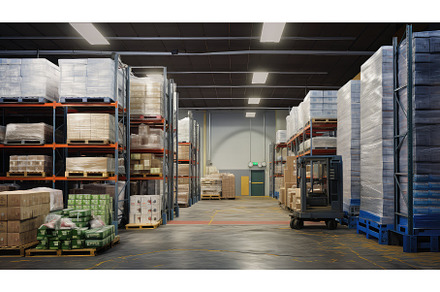 shipping goods warehouse building ai, a Background Photo by pikepicture