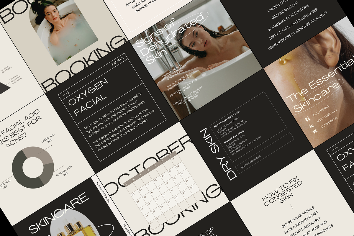 Skincare Instagram Templates Canva, a Social Media Template by Design Driven Media (Photo 1 of 8)