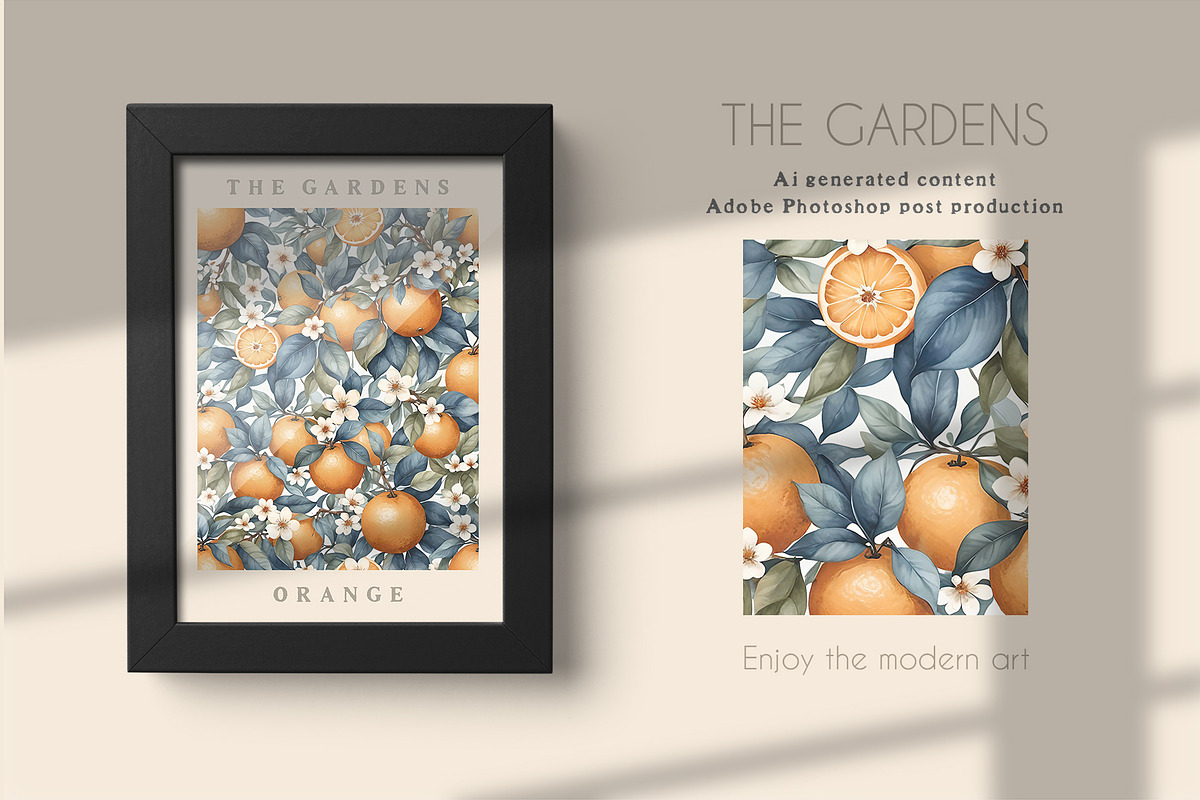 THE GARDENS RETRO POSTERS, a Background Graphic by Luna Dreams (Photo 6 of 7)