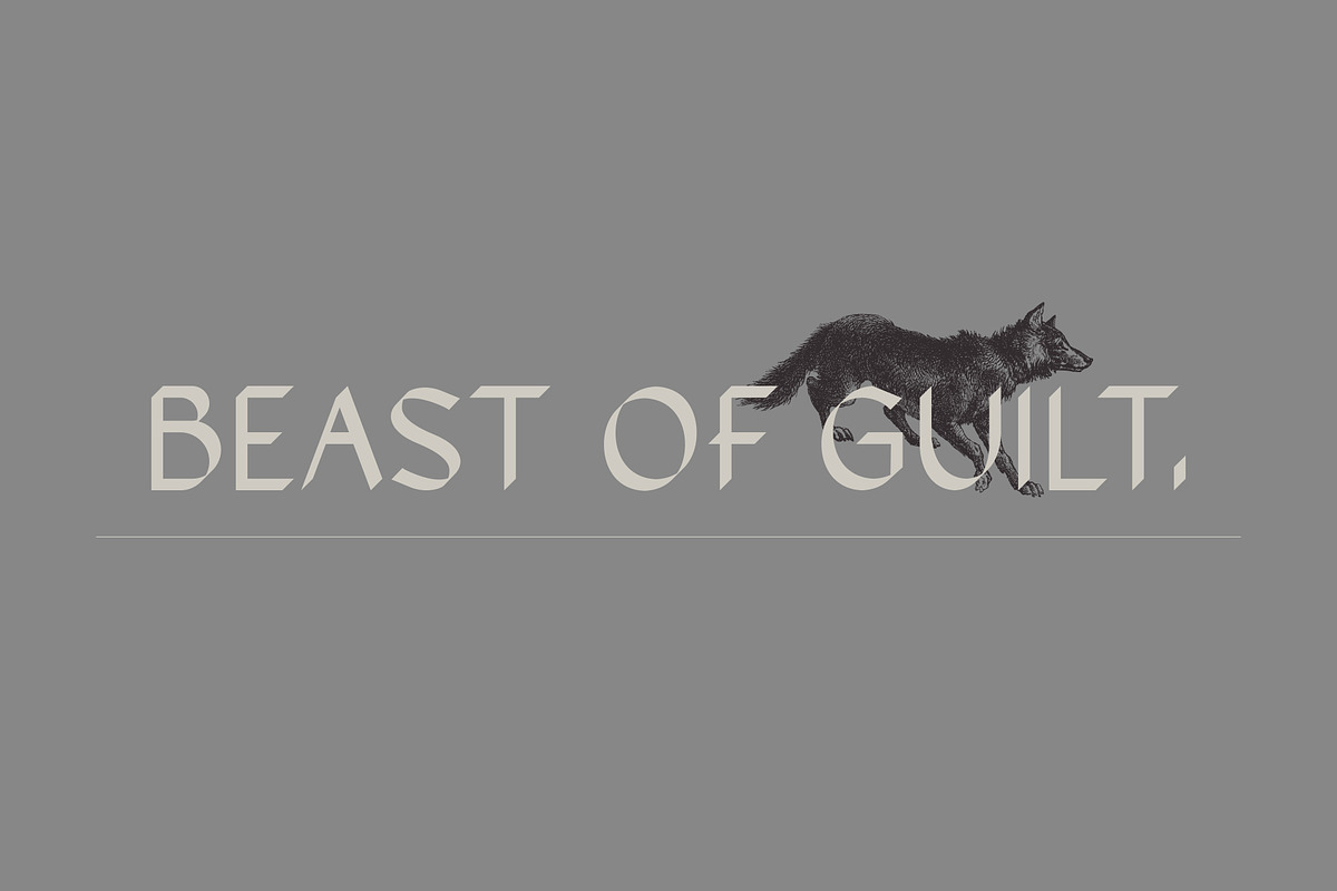 Srg-Beast of guilt display typeface preview 2