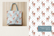 Watercolor Fawn Seamless Pattern Set, a Pattern Graphic by Gribanessa (Thumbnail 2 of 4)