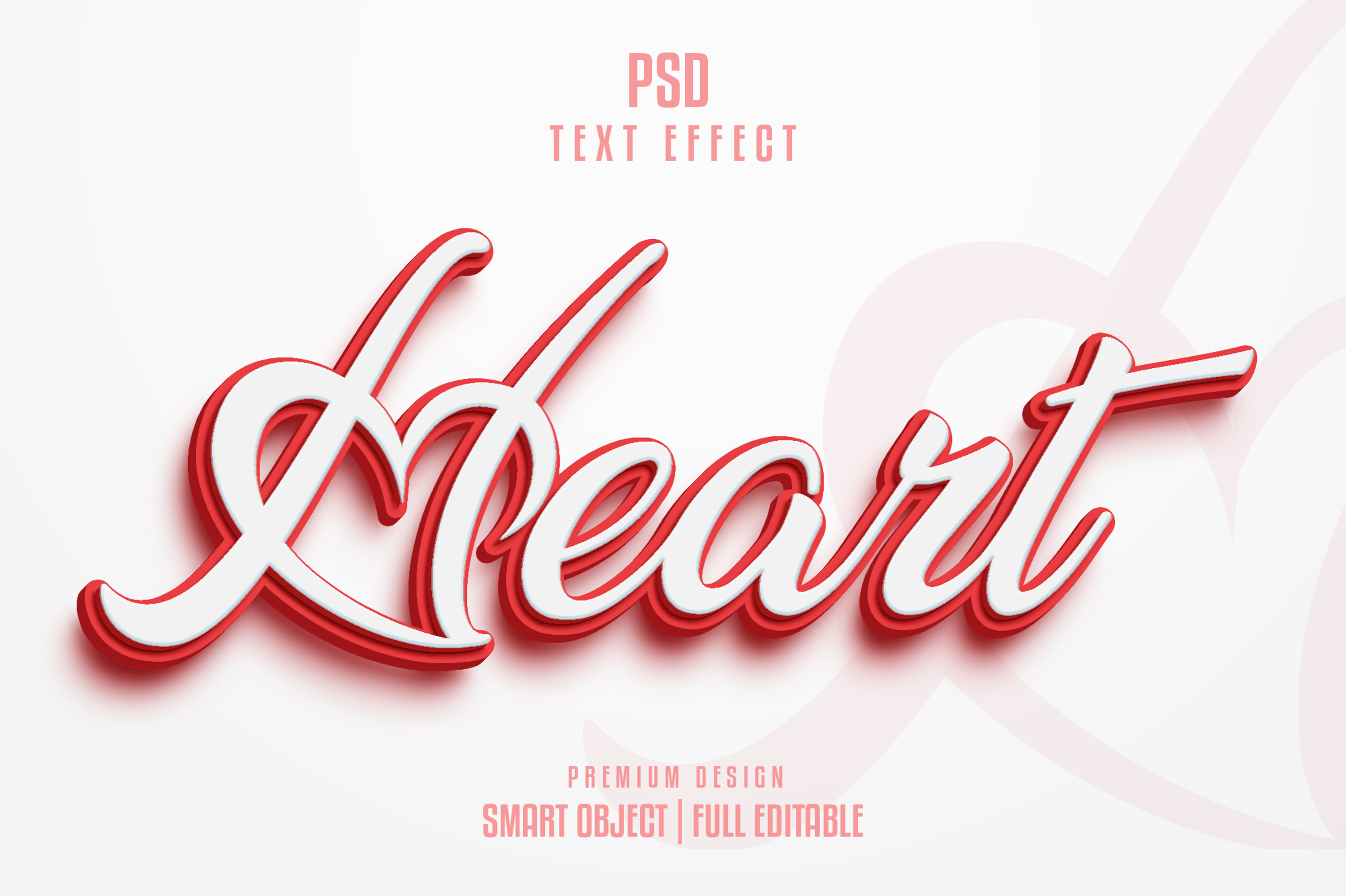 Heart editable 3d text effect, a Layer Style Add-On by himelgfx