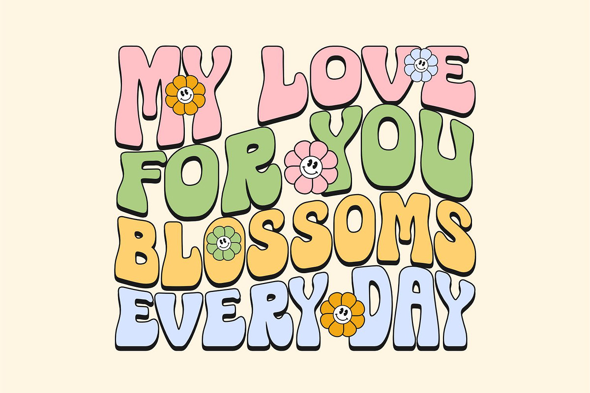 MAGIC FLOWER - GROOVY FONT, a Serif Font by Keithzo (Photo 6 of 9)
