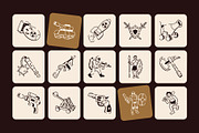 Animated Weapon Drawing Art Set, an Outline Icon by Vectors Market (Thumbnail 4 of 5)