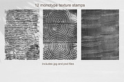 12 Monotype Stamps PS & Procreate, a Brush Add-On by Sweet Fig (Thumbnail 4 of 11)