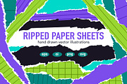 Vector ripped paper with scrap edge, a Decorative Illustration by Torontotokio (Thumbnail 1 of 5)