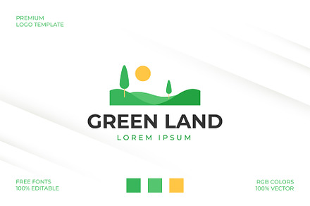Green Land Logo Template