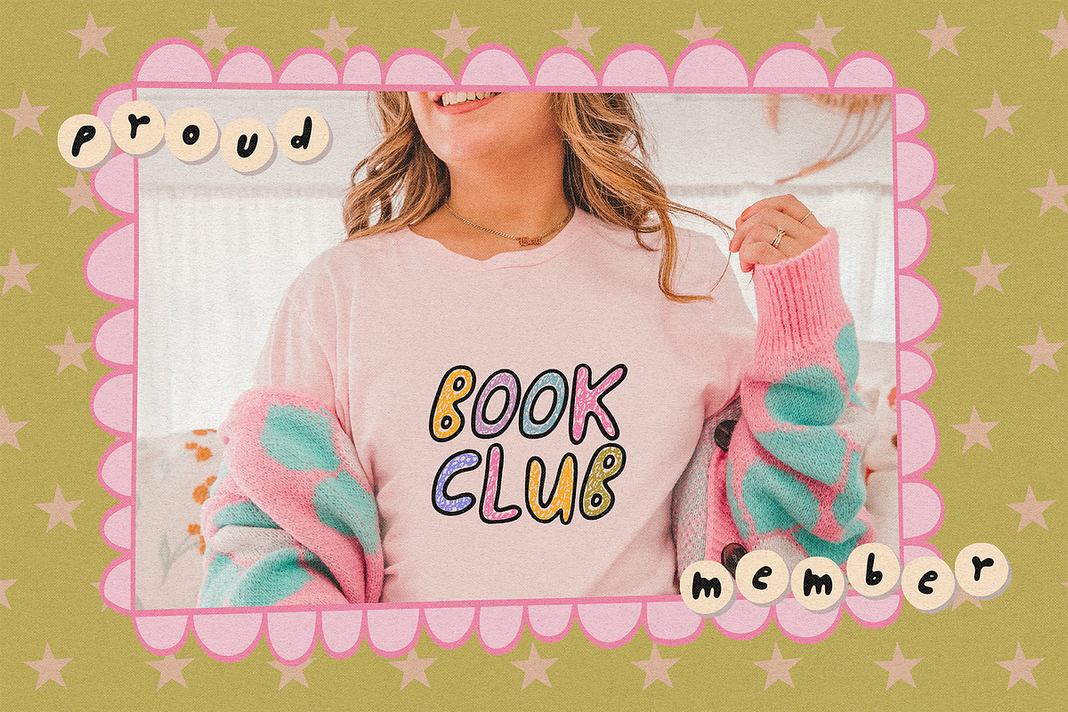 HAPPY TO BE HERE | FUNKY CHUBBY FONT, a Handwritten Font by Maria Feliz Fonts (Photo 7 of 11)