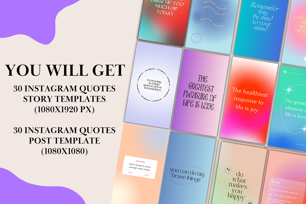 Instagram Quote Gradient Template, a Social Media Template by Daily Creative (Photo 7 of 9)