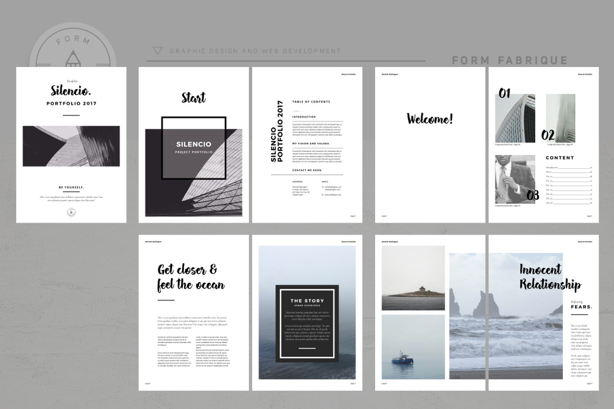 Silencio Portfolio, a Brochure Template by Form Fabrique (Photo 2 of 21)