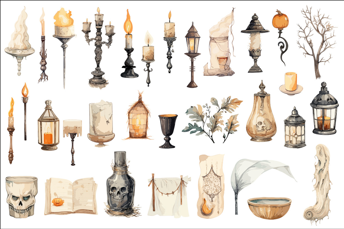 Halloween Vintage clipart, an Object Graphic by Evgeniia (Photo 10 of 11)