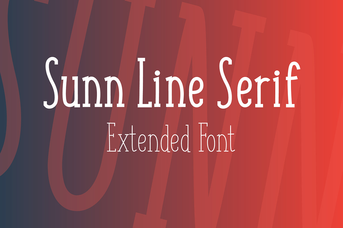SUNN Line Serif Extended Font, a Serif Font by Wild Ones (Photo 1 of 7)