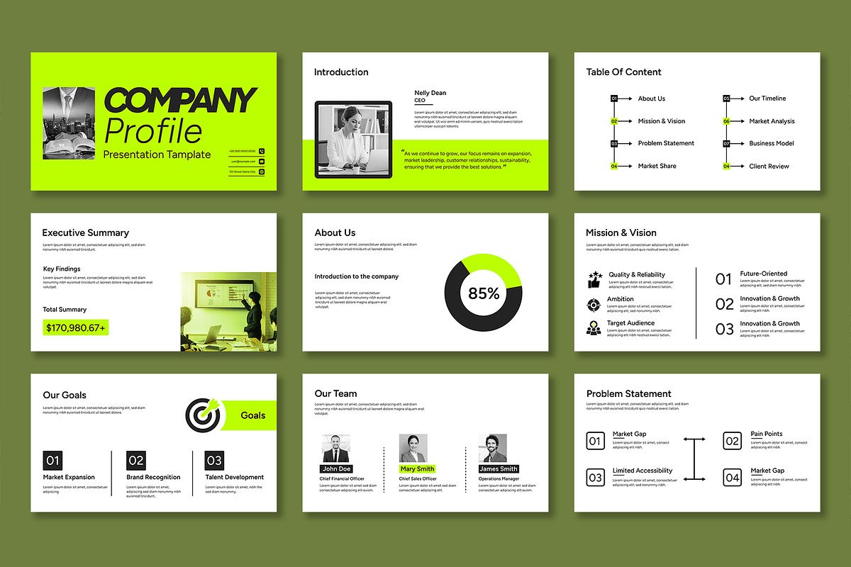 Business Company Profile Layout, a Presentation Template by Mighty-Slide (Photo 2 of 4)