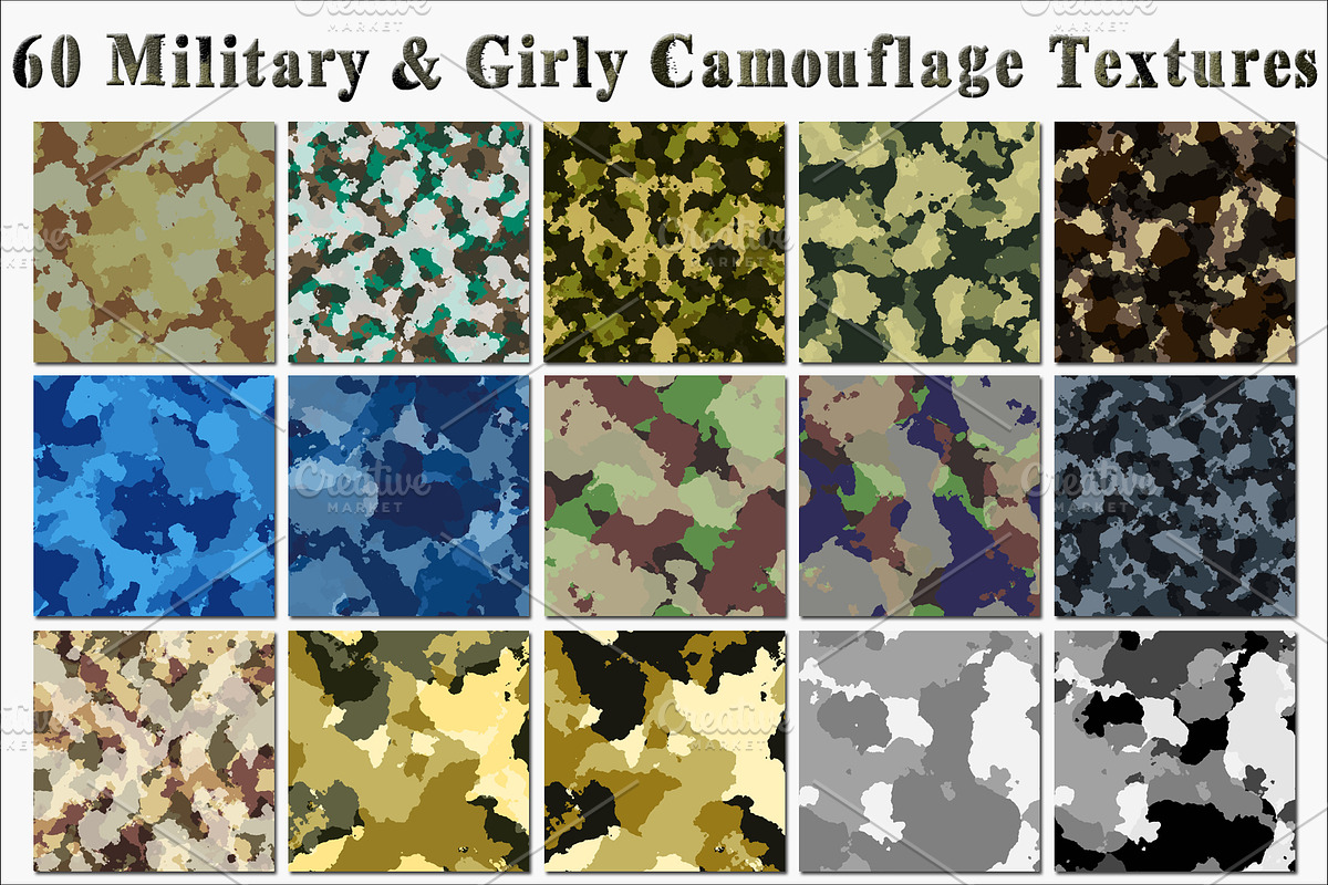 Camouflage Textures Collection, a Texture Graphic by MarieMcKennaDesigns (Photo 3 of 6)