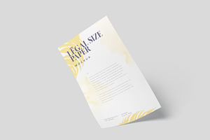 US Legal Size Paper Mockups