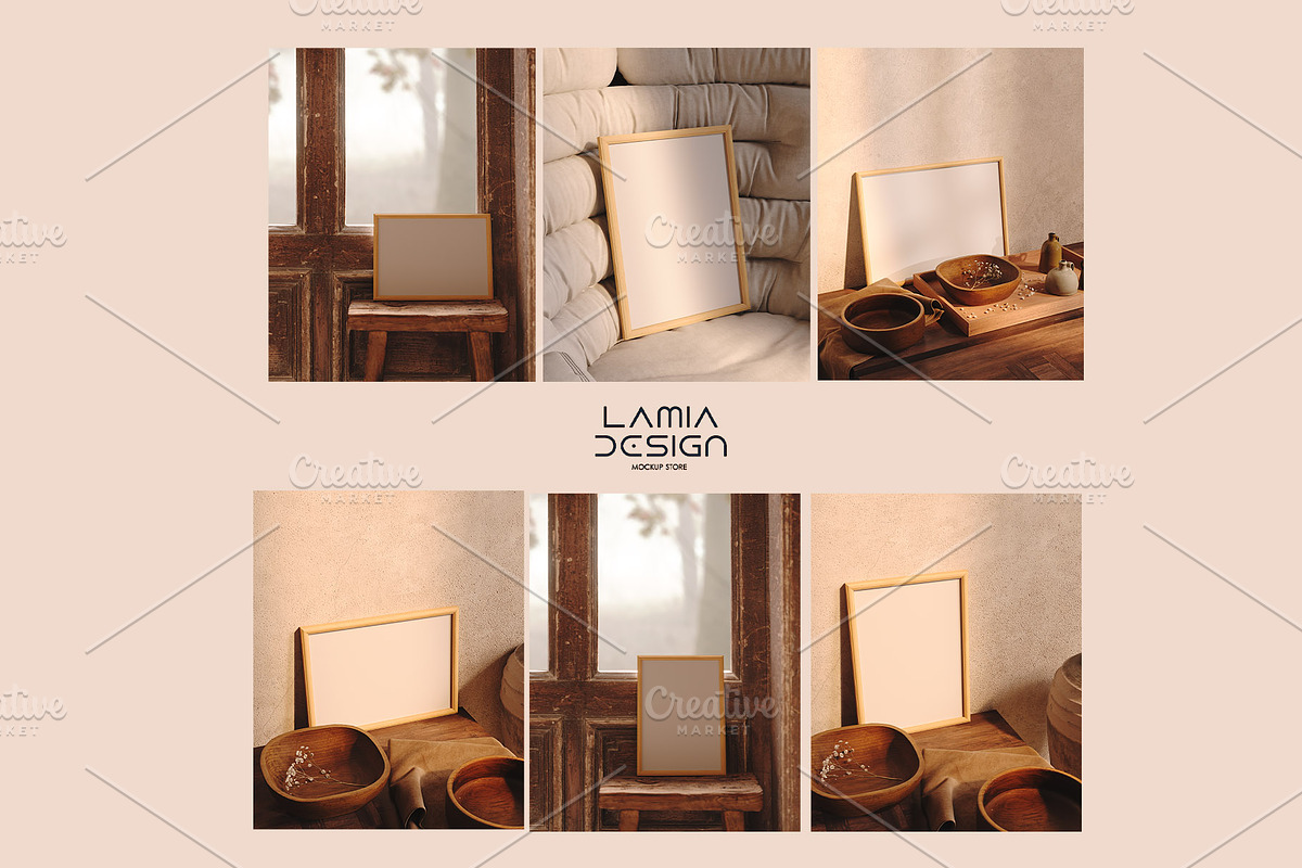 Rustic Mockup Frame Bundle, a Household Mockup by LAMIA DESIGN (Photo 14 of 14)